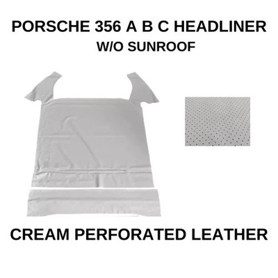 HEADLINER ROOF SKY CEILING FOR PORSCHE 356 A B C PERFORATED White W/out SUNROOF