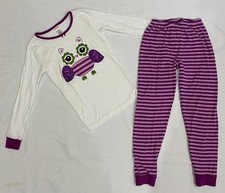 Gymboree Stripe Night Owl 2-Piece Gymmies Pajama Set Girls Size 8 New w/Out Tags