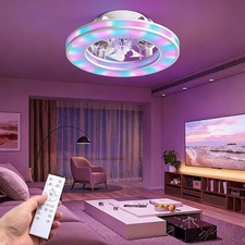 Low Profile Ceiling Fan Light Quiet Ceiling Fan Light for Dining Room Dimmable