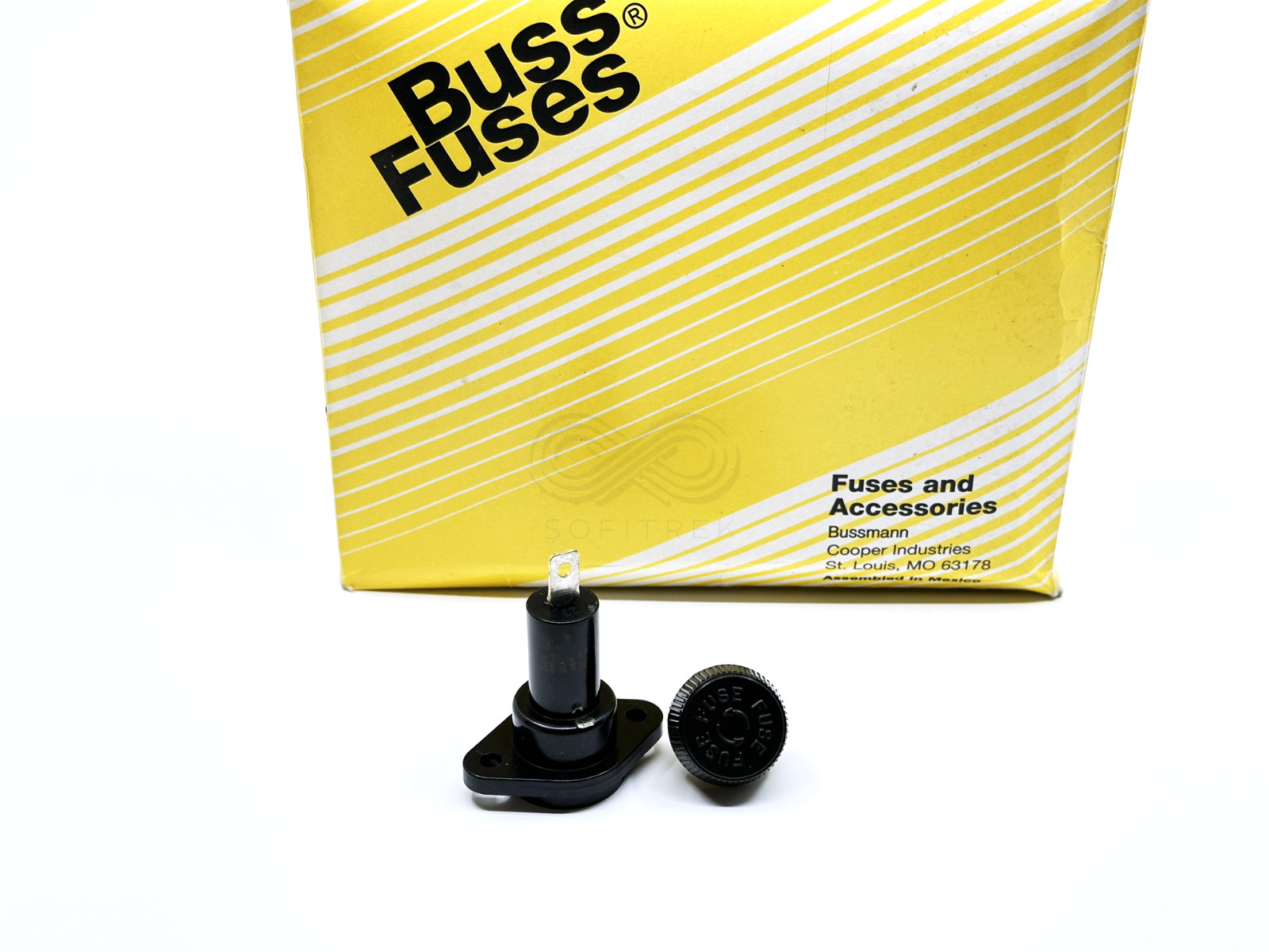 1X BK/HPF-JJ Bussmann Class CC Panel Mount Fuse Holder Screw Knob 20A 600V HPFJJ