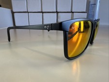 Maui Jim One Way MJ875-02 Black Matte/Ruby Polarized Sunglasses 971