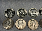 (#102650) Franklin Half Dollar:  1956 Original BU roll.  Blazing!   (see video!) — photo 3
