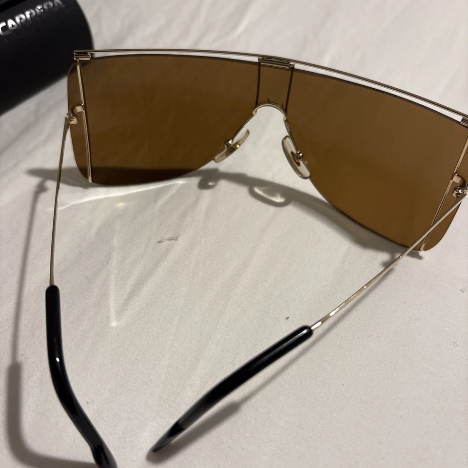 EXC VINTAGE SUNGLASSES FERRARI F-20/S 524 MATTE Brown AVIATOR SPORT RACING MASK - Image 4 of 4