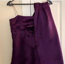Pure Silk Evening Gown in Plum, Size 12 by FRASCARA
