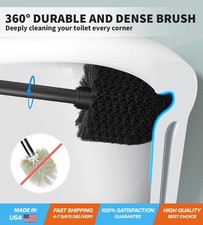 Toilet Brush, Toilet Bowl Brush with Extra Long Handle Durable Bristles...