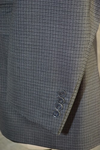 Peter Millar Blazer Jacket Pure Wool Mens Size 44 T Gray Microcheck Sport Coat - Picture 6 of 20