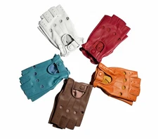 Fingerless 100% Genuine Leather Driving Gloves Chauffer Swift Wears