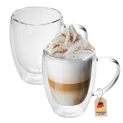 Double-walled thermo glass set tea glass coffee glass latte macchiato