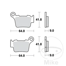 37916-SINTERED BRAKE PADS RSI ALTN: 7320302 compatible with SHERCO SEF 