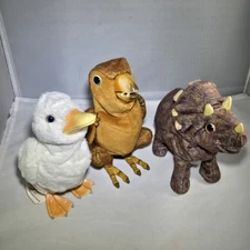 Fureal Friends/Playskool Lot Of 3 Triceratops Pterodactyl Roaring Walking Dino