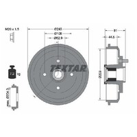 2X Bremstrommel Hinten FüR Ford Fiesta JD JH 1.6 01 Bis 10 Textar DD3226250 F6JA