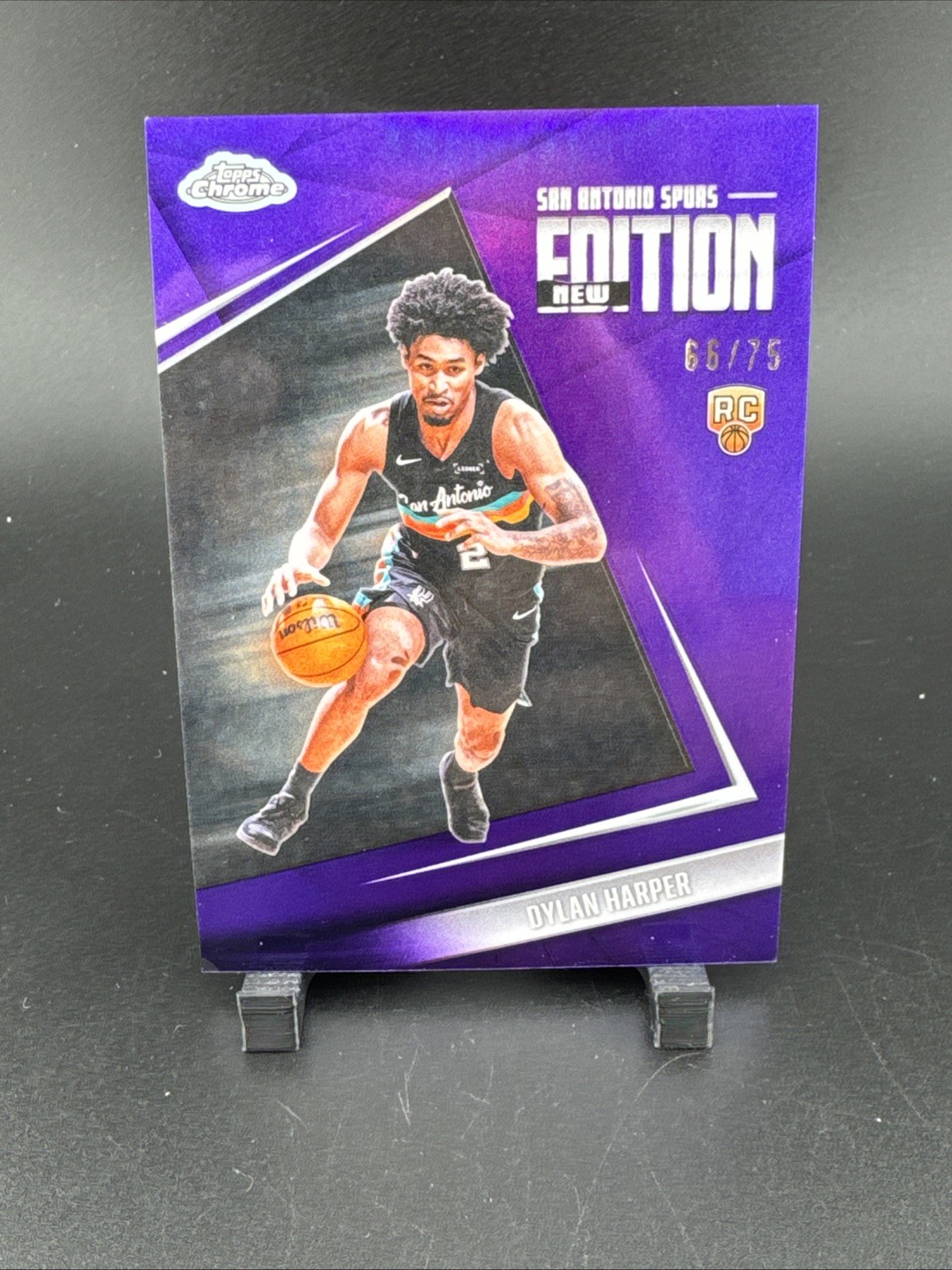 Topps Chrome 2025-26 Dylan Harper Spurs Purple New Edition GR-2 RC Purple /75