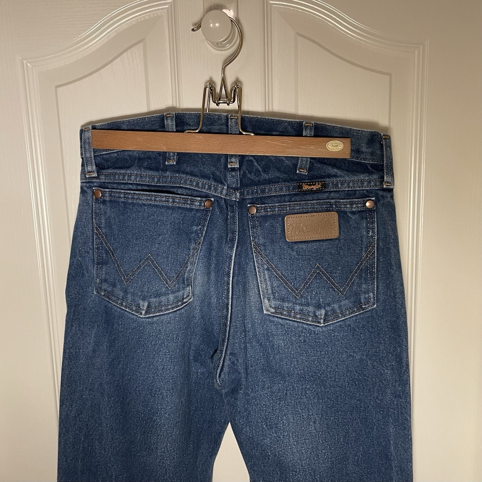 Wrangler Jeans Mens 30 x 34 Blue Denim 13MWZ Cowboy Cut Western Denim Pants