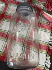 64 oz Kerr Self Sealing Zinc Lid Mold #2 Excellent Condition Early 1900's