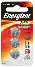 Energizer 357 Battery, Pack of 3