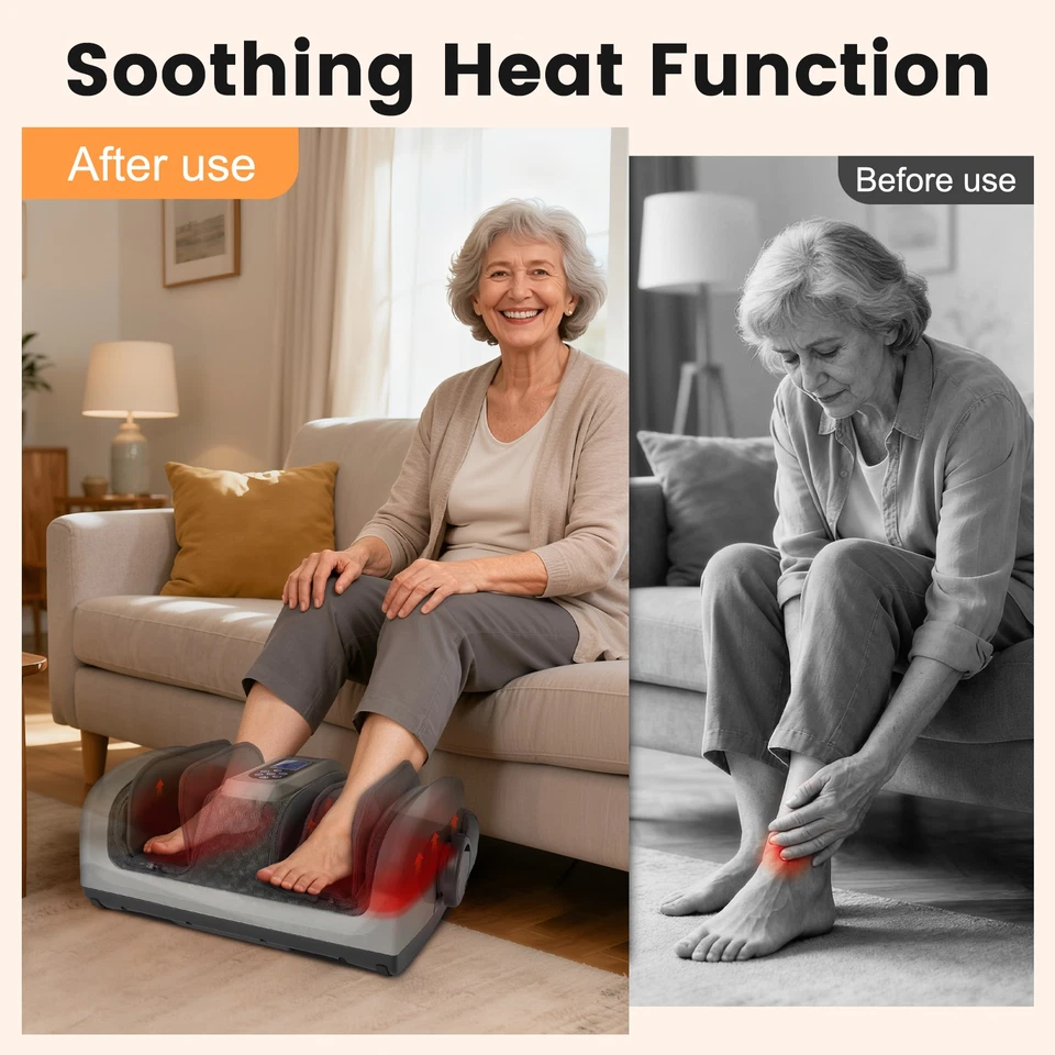 Máquina masajeadora de pies de cobertura completa con brazo y pierna de amasado profundo Heat Shiatsu EE. UU. Foto 4 de 4