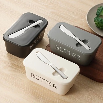 Butterdose Box Ablageschale Behälter versiegelt Aufbewahrungsbox Käseschale mit Deckel