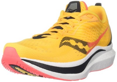 Saucony Men's Endorphin Speed Running Shoe, VIZIGLD/VIZIRED, 9.5