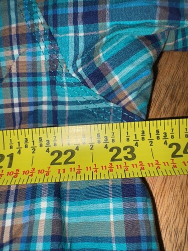 ARIAT REBAR Shirt Mens Large Button Down Plaid Short Sleeve Multicolor cowboy - Picture 7 of 8