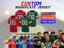 Custom Mesh Football Jerseys Personalized Name Number Logo, Shirt Team Uniform