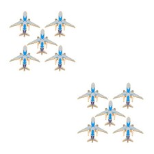 10 pcs Plane Brooch Pin: Alloy Airplane Lapel Pin for Scarf Jackets Dress Suit