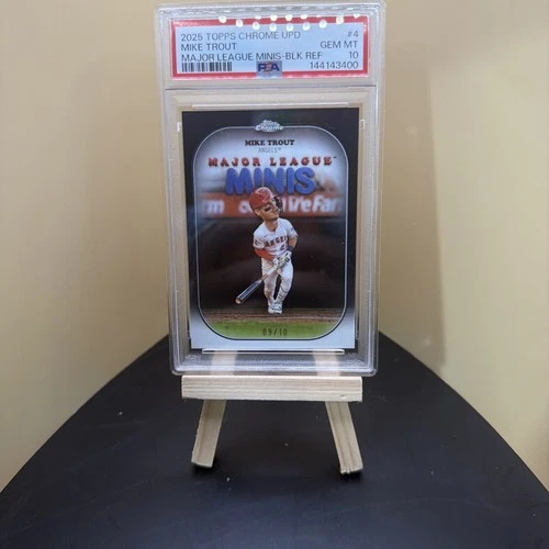2025 Topps Chrome Update - Mike Trout Major League Mini Black /10 PSA 10 POP 1