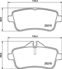 Bremsbelagsatz, Scheibenbremse P 50 156 BREMBO für MERCEDES-BENZ GL-CLASS GLS Bremsbelagsatz, Scheibenbremse P 50 156 BREMBO für MERCEDES-BENZ GL-CLASS GLS