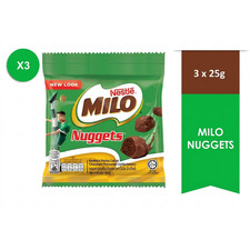 3x Malaysian MILO Nuggets Chocolate Malt Snack 25g Nestle Halal