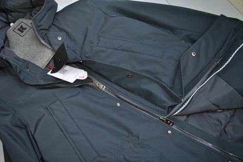 KIRED BY KITON NAPLES WARM PADDED COAT 1450.00 POSTER. SZ 50 BLU image 5