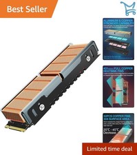 Copper M.2 SSD Heatsink Passive Copper Fins for NVMe PCIe 4.0 Cooling