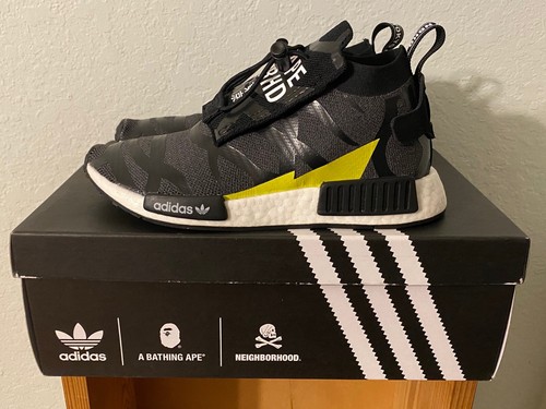 neighborhood bape nmd stealth shoes