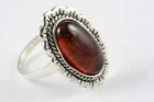 Designer amber ring amber silver ring 925 real silver/544