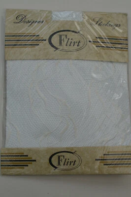 Flirt Seam Free Lace Net Stockings Ivory / Cream One Size