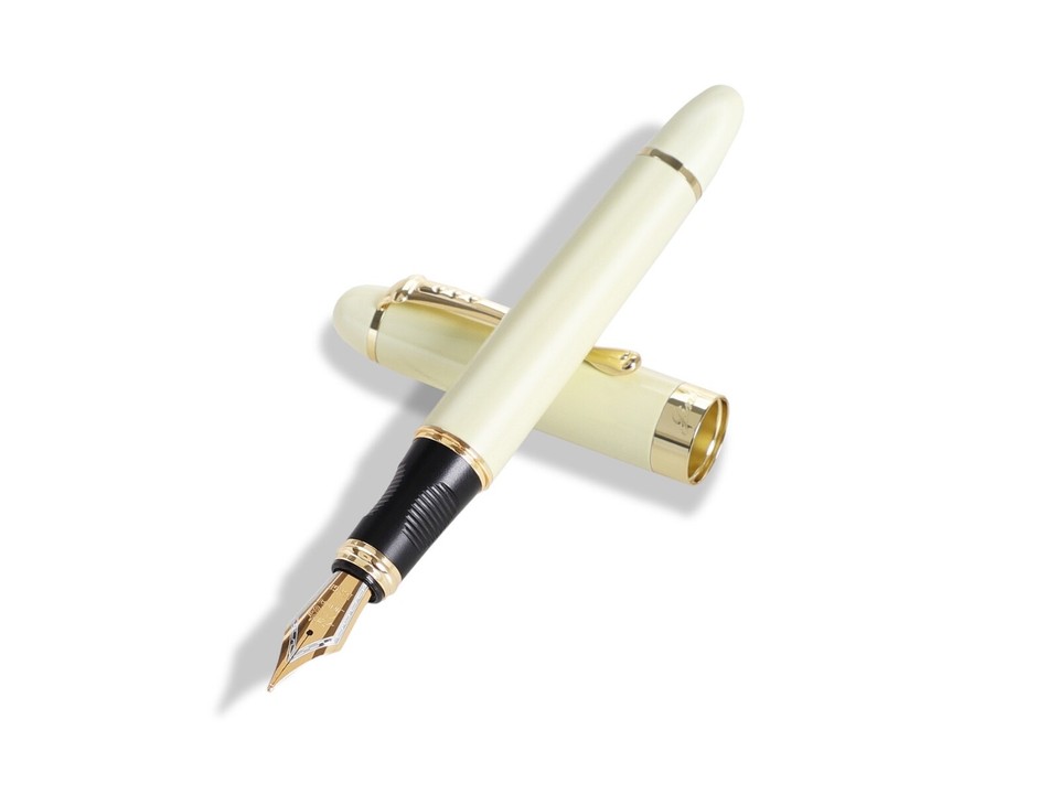 Jinhao X450 Füllfederhalter Mit 0,5 Mm Spitze – Set Mit 10 Schwarzen Tintenpatronen | Hochwertiger Schreibstift Für Schule, Büro & Alltag