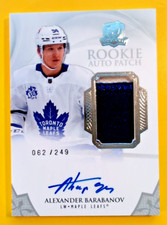 ALEXANDER BARABANOV ROOKIE 2020-21 THE CUP /249 PATCH AUTOGRAPH RC #167 LEAFS