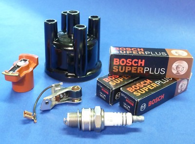 VW Käfer VERTEILER-KAPPE + FINGER + UNTERBRECHER + BOSCH-ZÜNDKERZEN     020-07-2