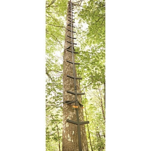 Tree Stand Climbing Stick Hunting Ladder 25 FT Full Steps 5 Pc Tubular