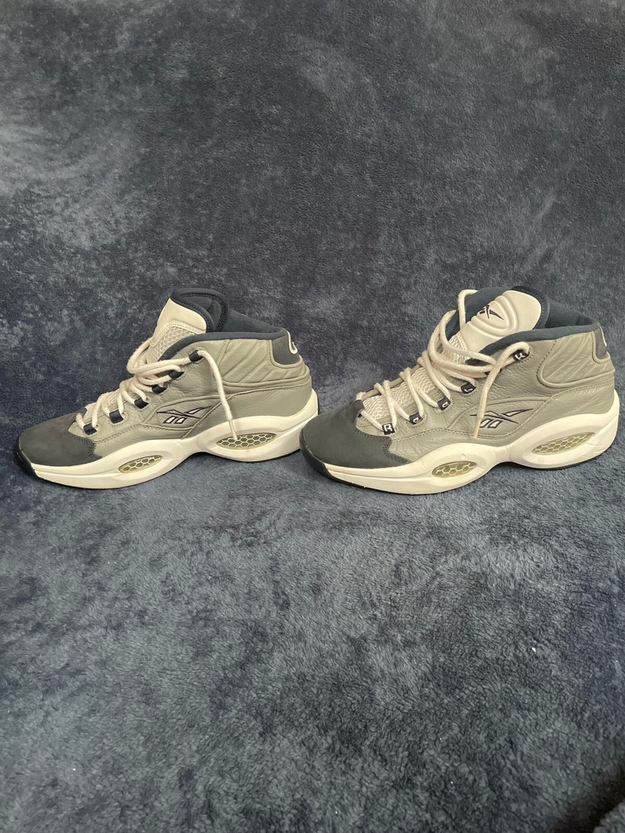 Reebok Iverson Question Mid Georgetown Grey Navy 10
