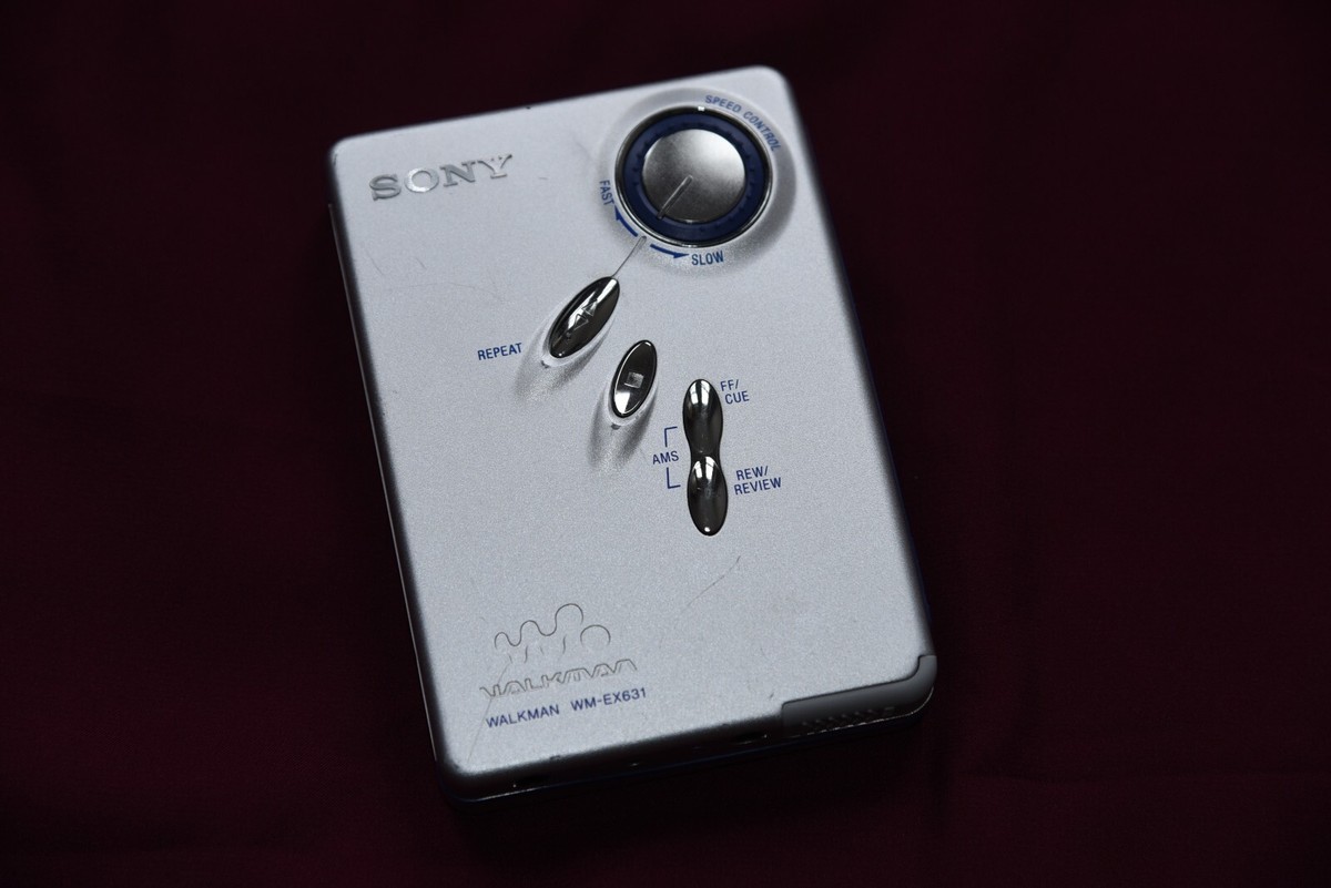 SONY ポータブルカセットプレーヤー WM-EX631 WALKMAN SONY Walkman WM-EX631 Navy Vintage Cassette Player Tested