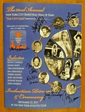 NYC Basketball Hall of Fame 2011 Booklet Signed by 8