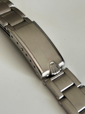 Vintage Genuine ROLEX BIG LOGO 10MICRONS band ff57/59 2nd period