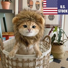 Pet Wig For Cats And Small Dogs Lion Mane Cats Headgear 1pc. - Medium