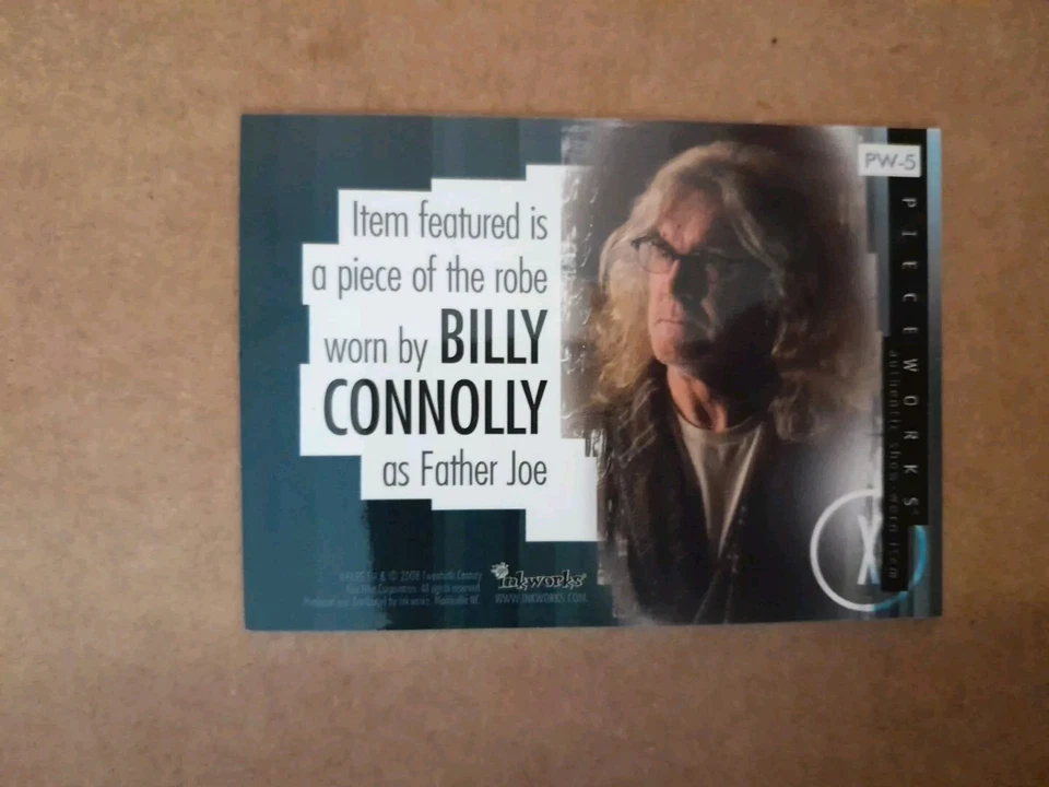 Billy Connolly Pieceworks Card The X Files I Want To Believe PW-5 Inkworks 2008 - Image 2 of 2