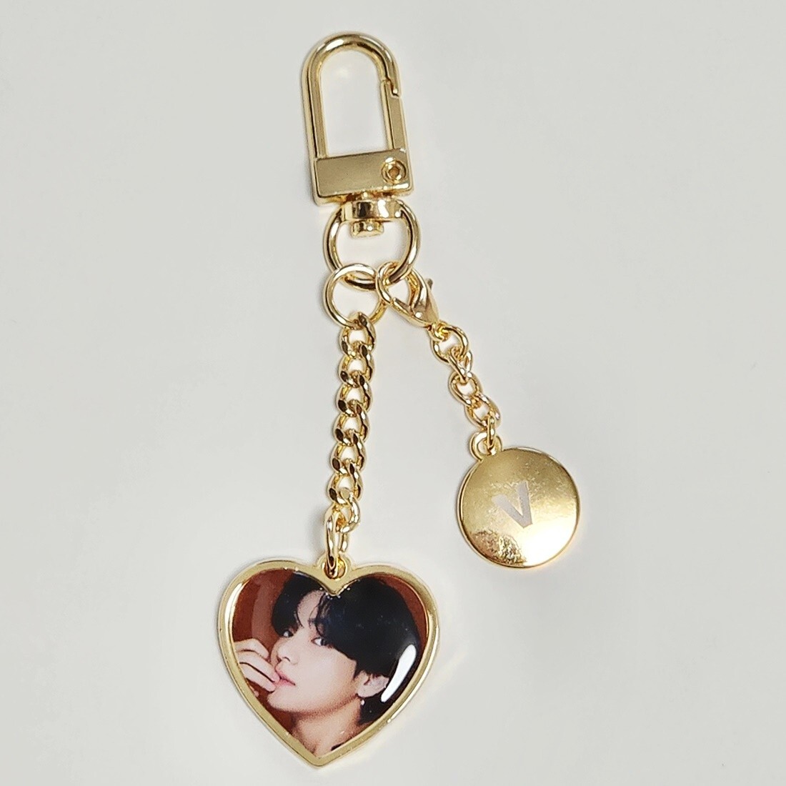 BTS BIGINS テヒョン キーホルダー Taehyung BTS V Taehyung Keychain Keyring Gold Merch kpop korean Hot