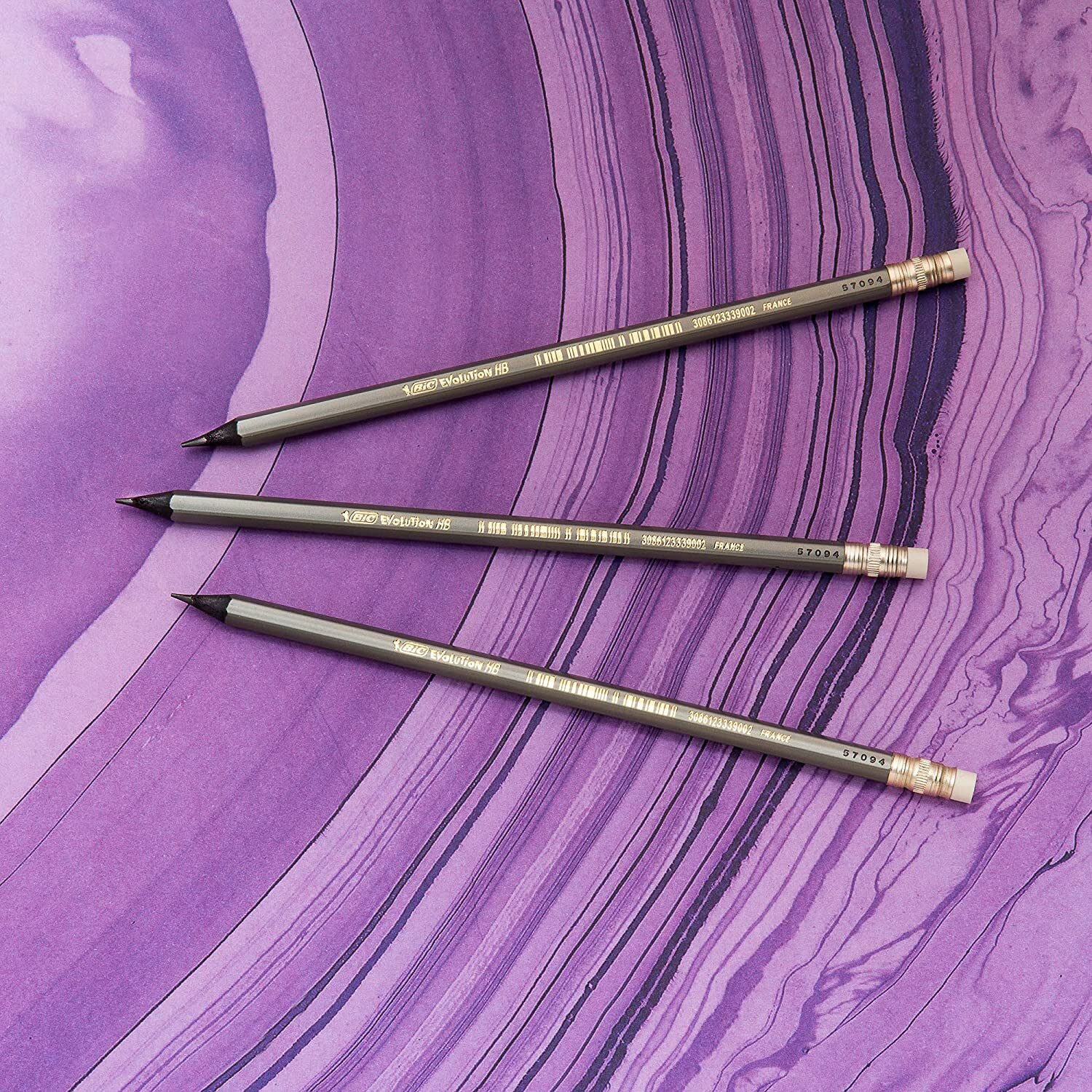 BIC Evolution Cased Pencil, #2 Lead, Gray Barrel, 18-Count (2 Pack) 36 Total NEW