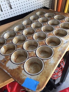 chicago metallic muffin cupcake pans, lot of 12