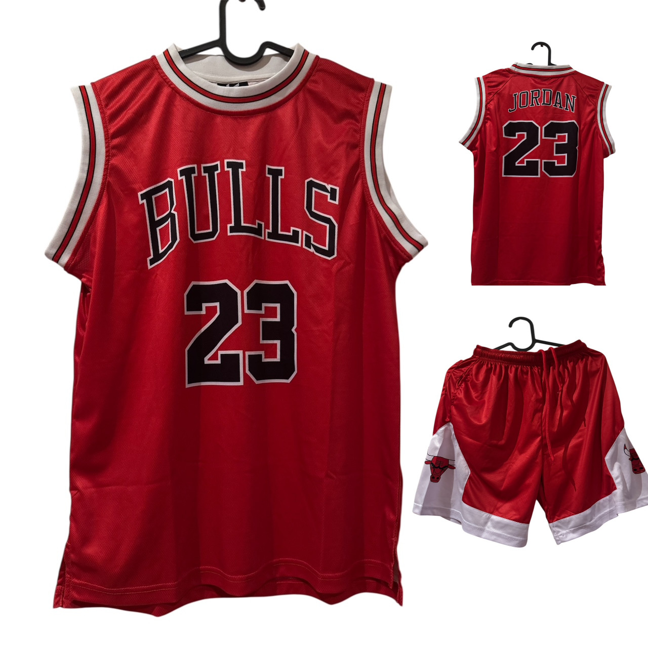 Kit de baloncesto para adultos réplica Chicago Bulls 23 Jordan BNWT camisa pantalones cortos chándal