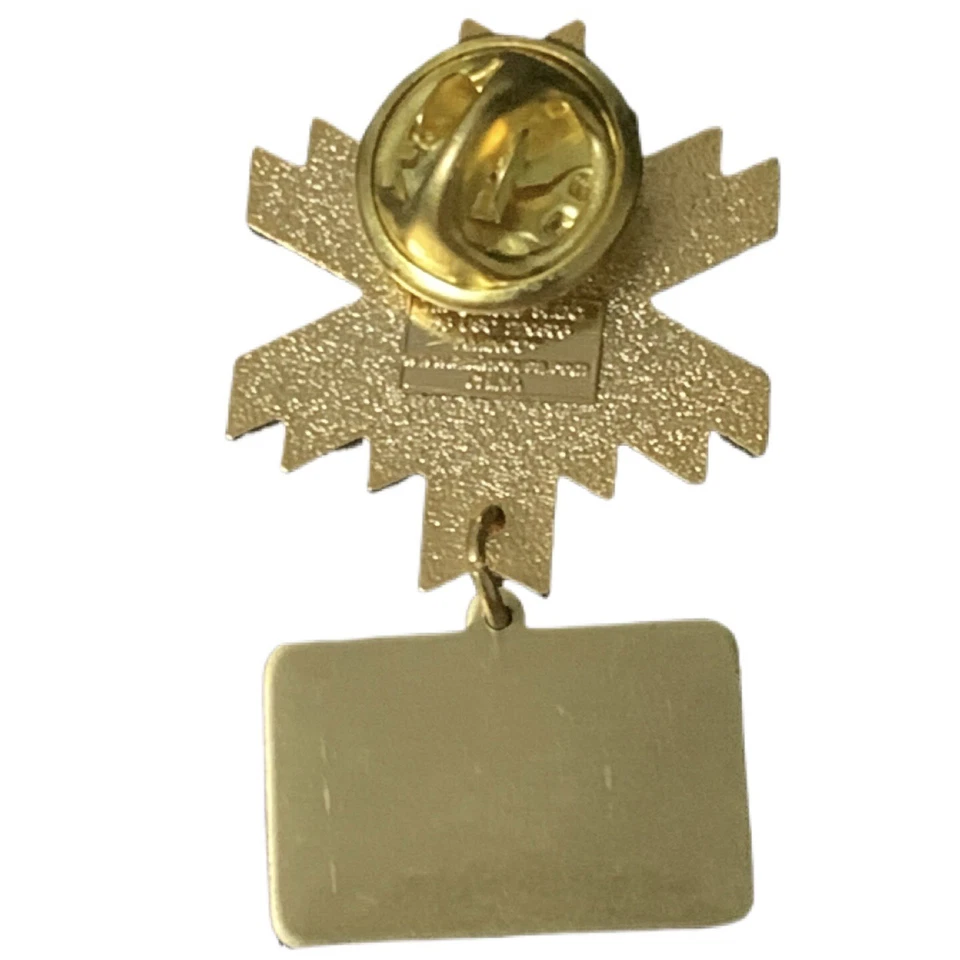 2002 Salt Lake Olympics Speed Skating Visa Credit Card Dangle Charm Souvenir Pin - Image 2 of 2