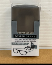 Foster Grant MicroReader GINO Men's Style Folding Reader Glasses New w/case