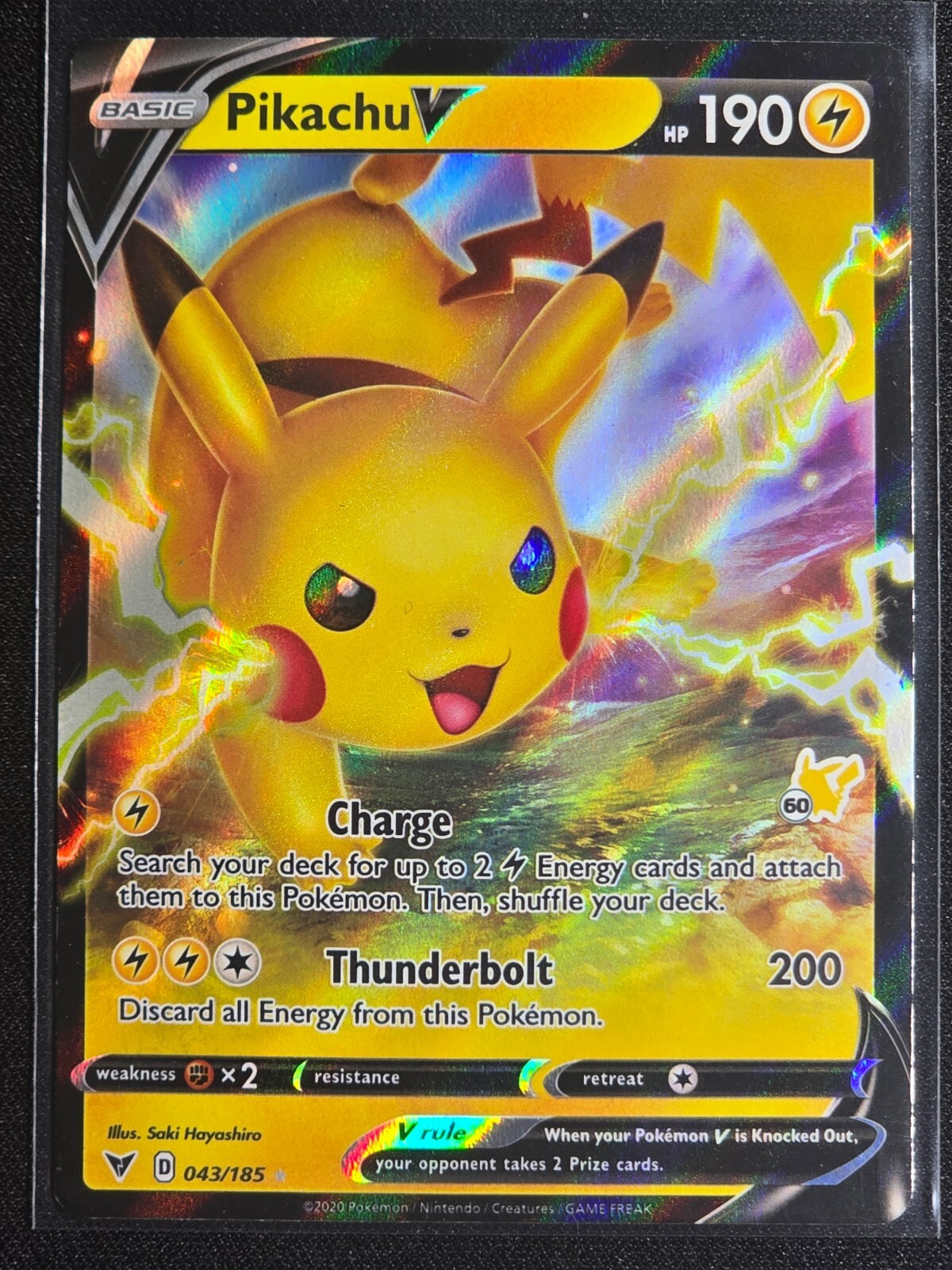 Pikachu V 043/185 (Ultra Rare Stamped) Vivid Voltage Near Mint